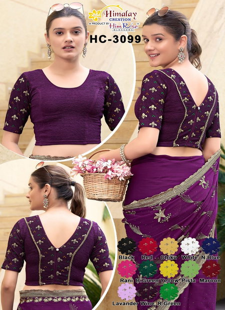 HC 3099 Crush Fabric Blouse Collection Wholesale Market In Surat
